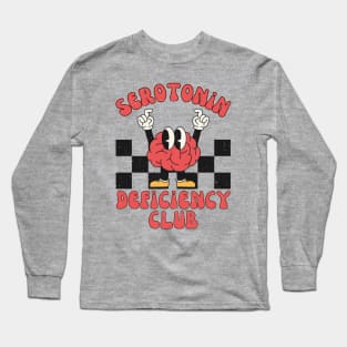 Vintage Serotonin Deficiency Club | Mental Health Long Sleeve T-Shirt